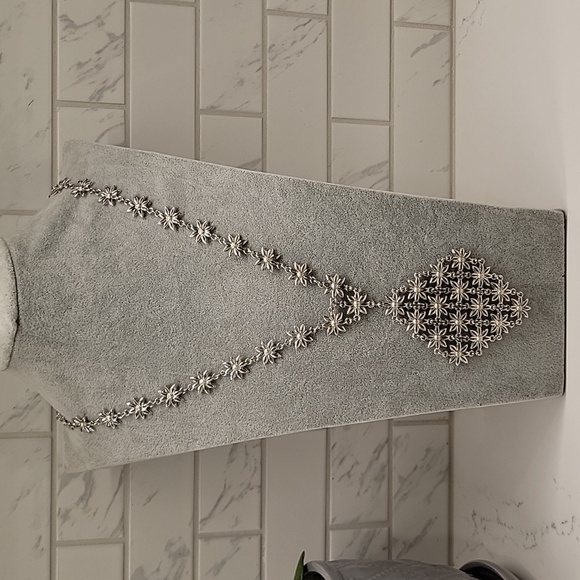 Vintage D'Orlan Silver-Tone Sunflower Necklace - Picture 2 of 7